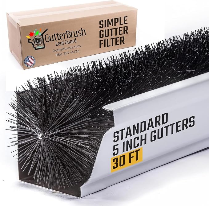 4.25" Gutter Guards, Fits 5 Inch Gutters, 30 Ft Leaf Filter | DIY gutter guard and leaf filter blocks leaves and debris, reduces cleaning and keeps water flowing in 5 inch gutters.