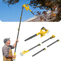 Roof Gutter Cleaning from The Ground, 2-in-1 Cordless Pole Leaf Blower, Handheld & Extension Blower, for Dewalt 20V Battery, Adjustable Angle Nozzle, for Roof, Yard & Patio Cleaning（Tool Only）