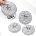 Silicone Shower Drain Hair Catcher,Anti-Clogging Pet Hair & Debris | Hair Stopper Drain Strainer for Bathroom Sink & Bathtub, Cover & Trap for Most Tubs, Stays in Place, Ease of Cleaning,3 Pack