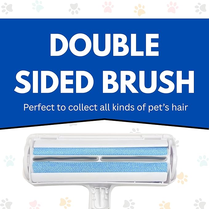 Reusable Pet Hair Remover Roller – Dog & Cat Hair Remover for Furniture, Couch, Carpet, Clothing – Pet Hair Removal Tool for Couch – Lint Roller for Furniture, Car & Bedding