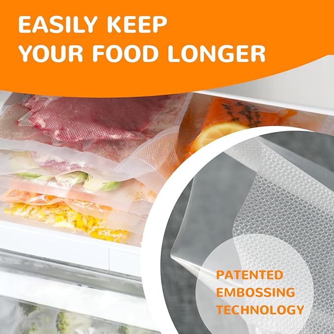All-in-One Variety Pack Vacuum Sealer Bags & Rolls – 50x 6''x10'', 70x 8''x12'', 2 Rolls 11''x20', 2 Rolls 8''x20' – Premium Commercial-Grade for Food Storage, Meal Prep, & Sous Vide, Wevac