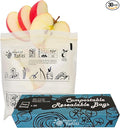Compostable Food Storage Bags, Resealable Quart Bags, 30 Count, 7 x 7.4 inches, Extra Thick and Reusable, Eco-Friendly, Certified US BPI ASTM D6400 Europe OK Compost