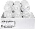 Aluf Plastics High Density Trash Bags, 56 Gallon, 150 Count, 22 Micron (eq), 43" x 48", Clear, for Bathroom, Office, Industrial, Commercial, Janitorial, Municipal, Recycling