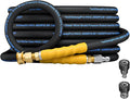 3/8" 4800PSI Pressure Washer Hose 25ft for Cold and hot Water Max 248°F with 3/8" Quick Connect Kink Resistant Steel Wire Braided Power Washer Hose with M22 14mm Adapter，Blue
