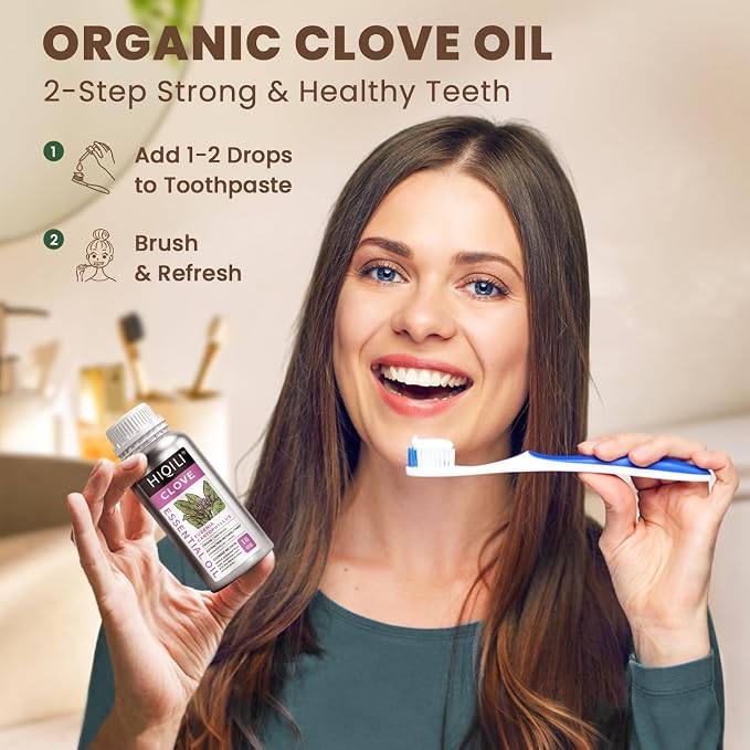 HIQILI Clove Essential Oil for Diffusers for Home, DIY, Large Capacity | Large volume ideal for soap making and cleaning solutions, A professional choice for creative projects - 500ml / 16.9 fl oz