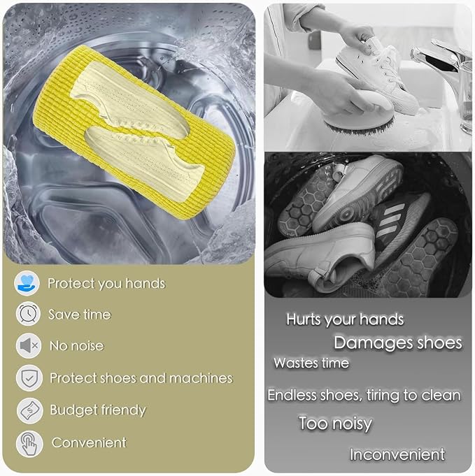 Shoe Washing Machine Bag,Laundry Shoe Bag for Washer and Dryer,Reusable Shoe Cleaning Bag for Sneakers,Tennis Shoes,With Self-locking Zipper, Microfiber Inside,Include Shoe Bag (Lite Grey - 1 Pack)