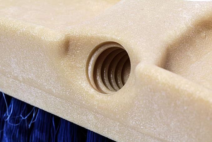 Guttermaster Blue Flow Through Essential Flagged-End Brush Head, 8-Inch | GM-215NP-8 Oblong medium soft bristle brush for gentle car wash, RV, boat, large vehicles, compatible with pole handle