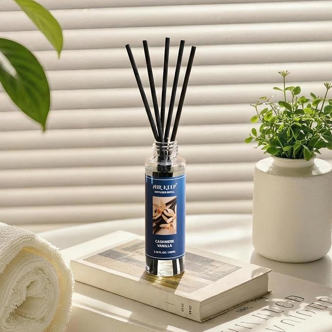 Reed Diffuser Oil Refill/Cashmere Vanilla/3.38 oz / 1 Pack/Air Freshener & Aromatherapy Essential Oil Blend for Home Fragrance – Scented Refill Oil for Bathroom, Bedroom & Home Decor