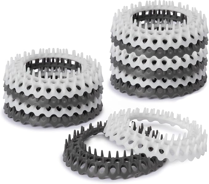 Evriholder Vanity Sink Drain Savers, Secure Fit Hair Catchers Prevent Clogs in Bathroom, Disposable, 3.7-Inch, Gray and White, 12 Pack