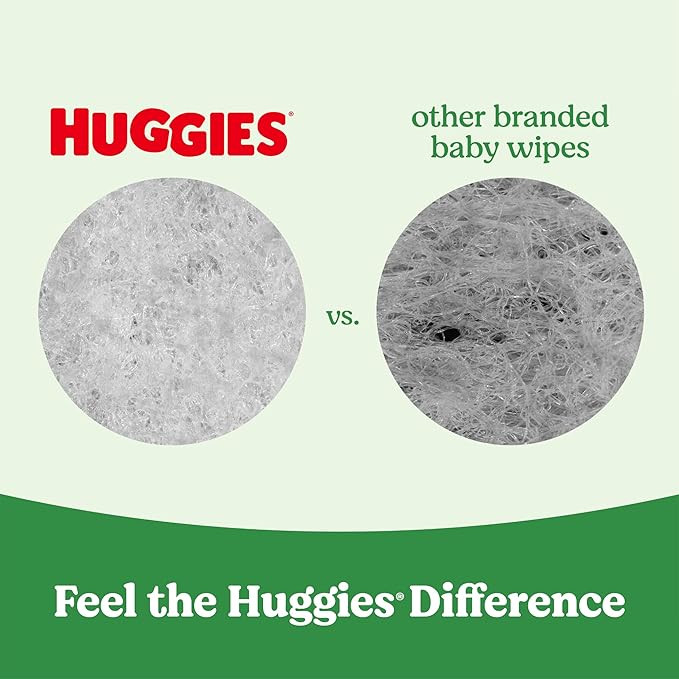 Huggies Natural Care Sensitive Baby Wipes, Unscented, Hypoallergenic, 99% Purified Water, 2 Refill Packs (352 Wipes Total)
