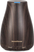 InnoGear Essential Oil Diffuser Ultrasonic Diffusers for Home Scent, Brown | Cool Mist Humidifier, Aromatherapy, Large Room, Run up to 8hrs, Waterless Auto Off, 7 Lights, Living Room, Quiet Operation