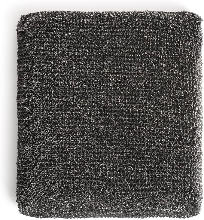 Bristle-Free Grill Brush Replacement Heads, 2-Pack Outdoor BBQ Cleaner | Fits BBQ-AID Brush Handles Only. Stainless Steel Poly Mesh No-Scratch Pads for Safe Cleaning on All Grill Grate Types.
