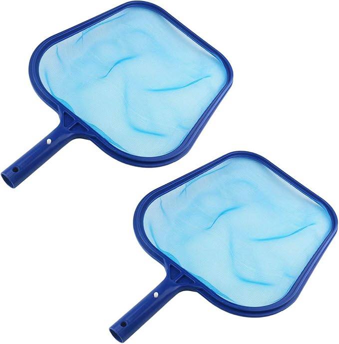 2PCS Swimming Pool Leaf Skimmer Net Swimming Pool Cleaner Supplies and Accessories Leaf Rake Mesh