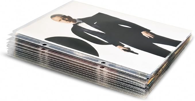 Tarifold DVD Storage Binder Sleeves, 2-Ring Holes & Closing Flap, 100 Pack | Reinforced 2-ring holes, holds DVD, cover art and booklet, 120-micron polypropylene