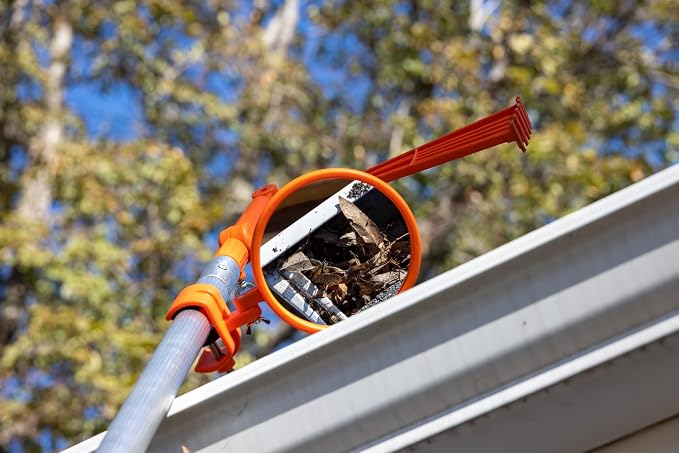 Inspection Mirror for Extension Poles | SEE MORE FROM THE GROUND • DESIGNED FOR EXTENSION POLES • LARGE ADJUSTABLE VIEWING MIRROR • INSPECT-DISCOVER-MONITOR-VERIFY