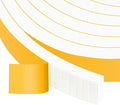 Strong Adhesive Foam Weather Stripping, High Density Door Insulation Strip，AC Window Insulation, Weather Stripping for Door Frame, Neoprene Window Insulation, White(1 in x 3/8 in x 13Ft)