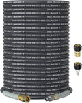 3/8" 4800PSI Pressure Washer Hose 150FT with 360° Swivel Quick Connect, Flexible & Kink Resistant Steel Wire Braided & Durable for Hot/Cold Water, High Power Washer Hose With M22 14mm Adapter