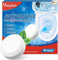 Vacplus Toilet Bowl Cleaners - 6 PACK, Household Toilet Cleaner, Automatic Toilet Bowl Cleaners with Bleach, Sustained-Release Toilet Tank Cleaners for Deodorizing and Descaling, 1.76 Ounces Each