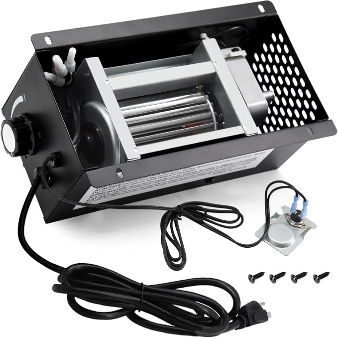 Criditpid PBAR-2427 Fireplace Blower Fan with Thermostat for Pleasant Hearth Vent Free Stove or Wood Burning Stoves, Speed Variable Blower for GHP Group VFS2-PH30DT, VFS2-PH20DT, VFS-PH20DT Fireplace.