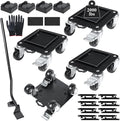 Furniture Movers with 4 Wheels,Heavy Duty Furniture Lift Mover Tool Set with 2000 lbs Load Capacity, Easy Sliders Dolly with Removable Side Guards&Brake, for Moving Appliance,Sofa etc