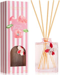 Reed Diffuser, Peony Blossom Scent Oil Diffuser, 6.09 fl oz | 8 Reeds, Long-Lasting Home Fragrance, Bathroom Bedroom Shelf Decor & Gifts