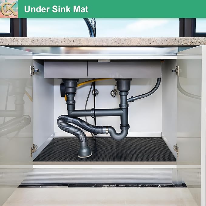 Self-Adhesive Shelf Liner Kitchen Liner, Waterproof Backed Paper Easy Peel and Stick Contact Liner Without Residue for Decor Your Desk Surface, Kitchen Countertops (Black, 11.8 x 393.7 inches)