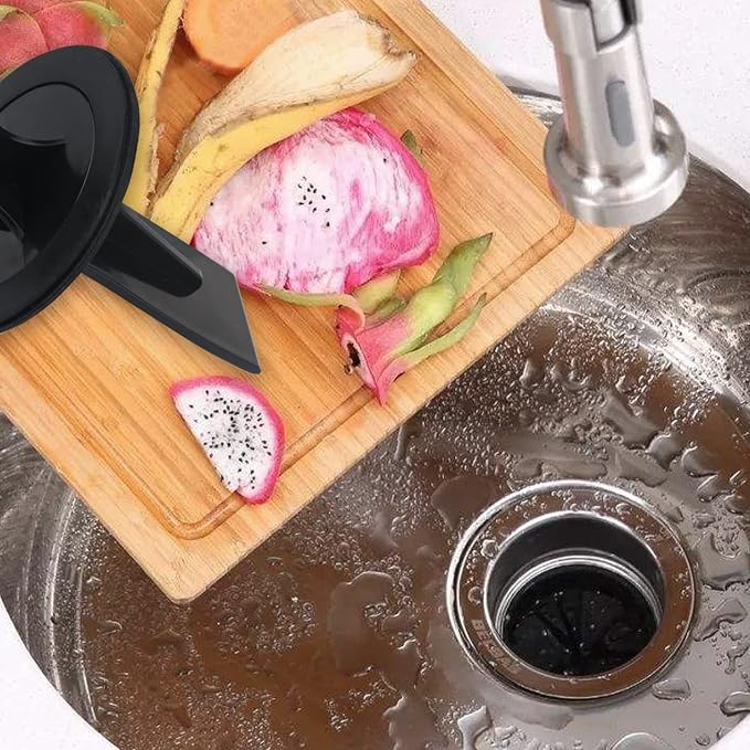 Garbage Disposal Splash Guard, with Waste Disposal Shovel for InSinkErator Evolution Series 3 3/8" QCB-AM Sink Baffle Rubber Drain Cover Upgraded Removable Quiet Collar Strainer Insert Ullnosoo