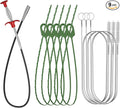 35.5 Drain Clog Remover Tool (1pc), 30 Inch Sink Snake Drain Tool (5 pcs) & 59 Inch Tube Drain Brush (3 pcs), Effective Hair Drain Clog Remover for Toilet, Kitchen Sink, Bathroom, Shower, Sewer