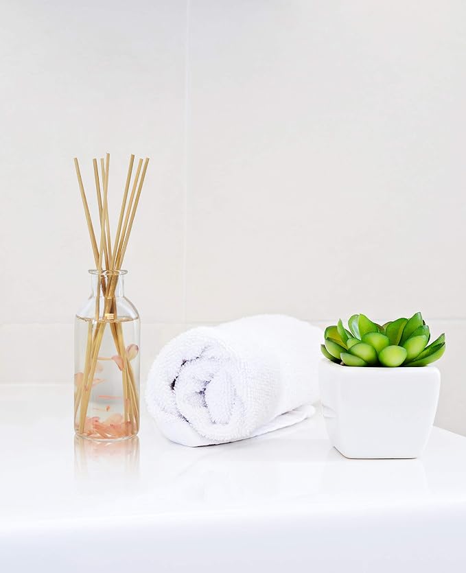 Reed Diffuser Set, Moonlit Petals - Bathroom Shelf Décor | Magnolias, Peonies, Daisies, Honeysuckle, Pear & Rosewood, Great Gift Idea for Mom, Grandma, Aunt, Wife or Sister