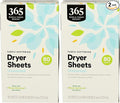365 by Whole Foods Market Dryer Sheets Fabric Softener, Unscented | 80 Count | Pack of 2