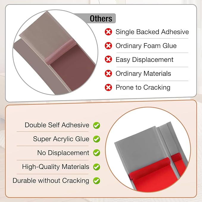 Floor Transition Strip Self Adhesive Vinyl Door Threshold for Doorways Carpet Edging Trim Overlap Edge Reducer for Laminate Floor, Carpet, Tile (Gray, 1/5" to 2/5", 3.3Ft)