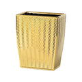 Bathroom Trash Can, Stylish Garbage Container Bin for Living Room, 1.32 Gallon/5 Liters Gold Small Trash Can, Waste Basket for Bathroom, Kitchen, Office, Bedroom-Room Decor