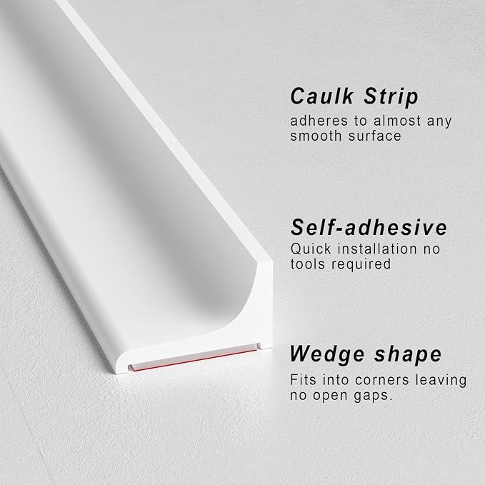 Silicone Shower Threshold Water Dam, Kitchen Sink Splash Guard, Shower Barrier Water Dam(67inch)
