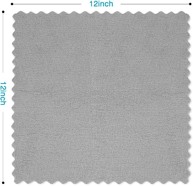Orighty Microfiber Cleaning Cloth, 400 Pack Highly Absorbent Cleaning Rags, Household Cleaning Supplies, Reusable Microfiber Towels Lint Free Cloths for House, Kitchen, Car Care, 12x11 inch, Grey