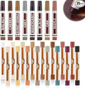 A-HEYIDA Wood Filler Sticks -16 Colors Wax Crayons for Furniture Scratch & 8 Colors Wood Touch-up Markers for Repair Any Scratches, Scuffs, Cracks and Nail Holes on Furniture,Floors,Doors,Cabinets