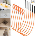 32 Inch Anti-Break Metal Snake Drain Hair Removal Tool (6PCS) | Nylon Coating Sink Snake, Drain Cleaner Hair Catcher Remover for Shower, Bathroom Sink Tub