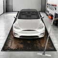 7'9" x 18' PVC Waterproof Garage Floor Mat with Floor Squeegee | Heavy Duty 1300D PVC Containment Mat, Waterproof Protection from Snow, Rain and Mud for Cars