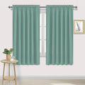 DWCN Blackout Curtains for Living Room Thermal Insulated, Energy Saving & Noise Reducing Bedroom Curtains, Sage Green, W 70x L 63 Inch, Set of 2 Rod Pocket Curtain Panels