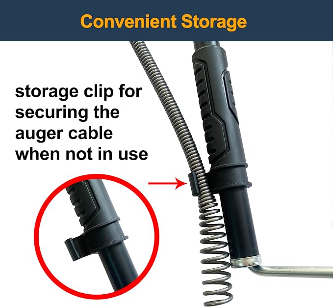HimaPro Professional Toilet Auger/Closet Auger, 3 Feet Pipe Snake | Rust-Resistant High-Carbon Spring Wire, Scratch-Free Vinyl Sleeve, Ergonomic Non-Slip Handle