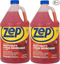 Zep Heavy-Duty Citrus Degreaser Refill - 1 Gallon (Case of 2) ZUCIT128 - Professional Strength Cleaner and Degreaser, Concentrated Pro Formula