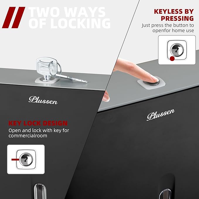 Trifold Paper Towel Dispenser Black Pearl Premium Grade 10⅞” Length X 8¼” High X 3¾” High for Traffic Areas(Pack of 3)