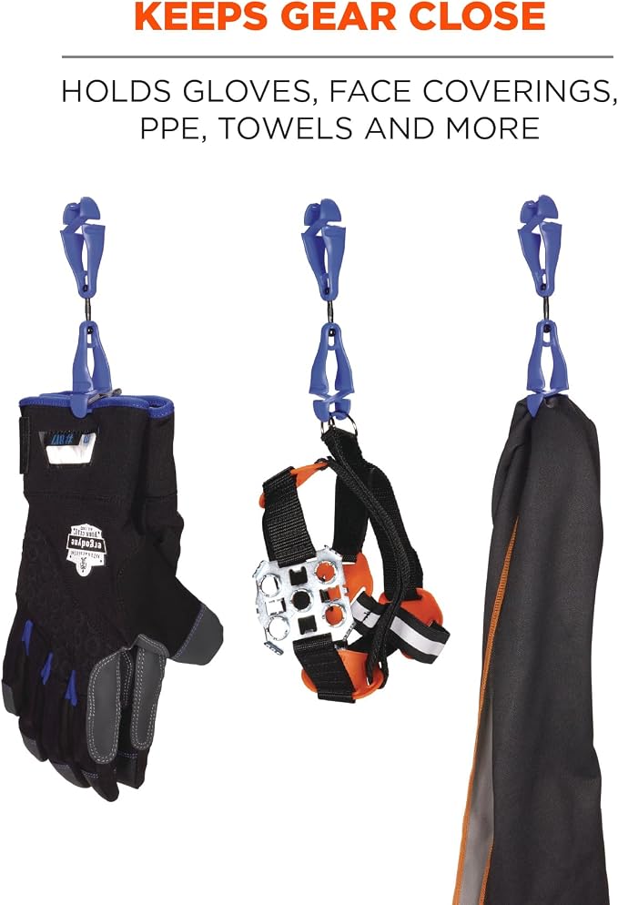 Ergodyne Squids 3420 Swiveling Glove Clip Holder with Dual Clips