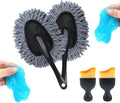 IPELY 6 Pack Car Cleaning Supplies – Car Duster Interior & Brush Interior & Cleaning Gel, Car Detailing Cleaning Kit for Cars, Trucks, SUVs & RVs