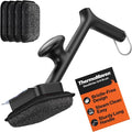 ThermoMaven BBQ Grill Brush Bristle Free - 17" Safe Steam Grill Cleaner Brush with Scraper and 5 Brush Heads for Porcelain/Gas/Charcoal Grill Outdoor Grill Barbecue Cleaner