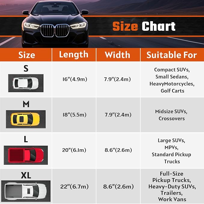 7'9"x16' Garage Floor Mat, Heavy Duty PVC Parking Mat for SUV | 1000D PVC waterproof Non-slip Containment Floor Mats, Raised edges Hold snow, rain & mud to protect car garage floors