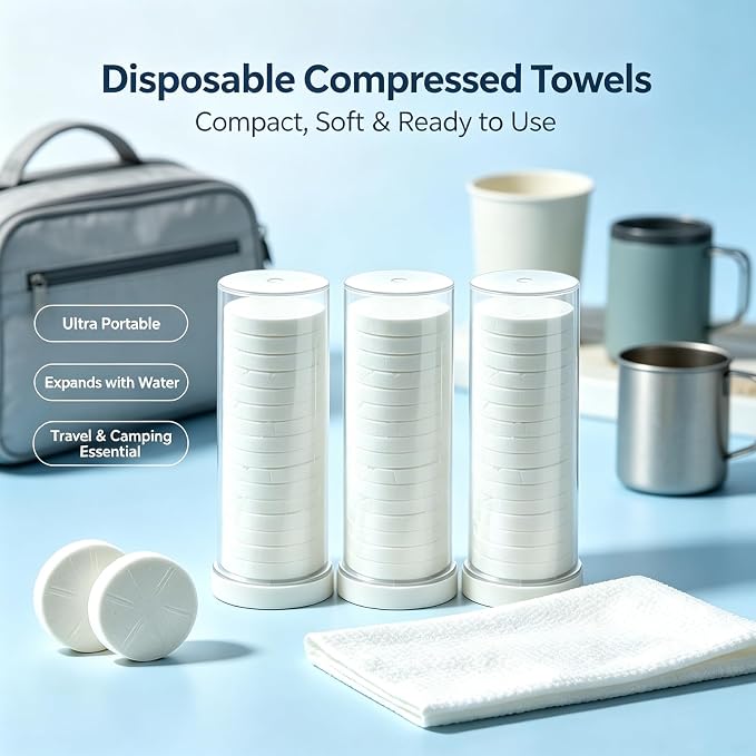 Disposable Face Towel hot face Towel,Wet Wipes AK-SHIP Towels Suitable for Towel Warmers for Your Face,Can be Used in Towel dispensers or manually Soaked in Water.(60 pcs Soft Towels)