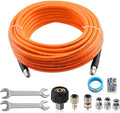 maXpeedingrods Sewer Jetter Kit for Pressure Washer 50FT, 5800PSI Drain Cleaner Hose 1/4 Inch NPT Corner, Rotating and Button Nose Sewer Jetting Nozzles with Spanner Waterproof Tape Pearl Corsage Pin