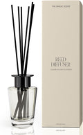 The Magic Scent Mahogany & Teakwood Oil Reed Diffuser Set, 3.4 Fl Oz | Premium Fiber Reeds for Gentle Dispersal. Lasting for Up to 2 Months. Natural, Non toxic Reed Diffusers for Home.