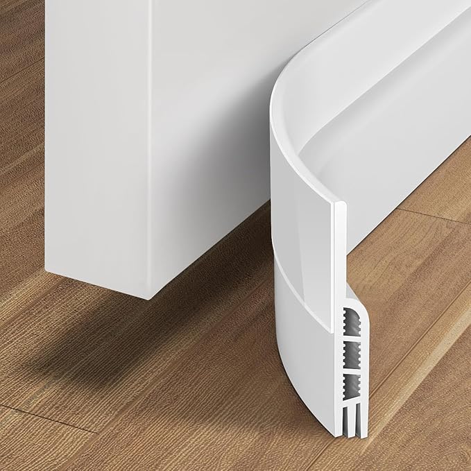 Holikme Door Draft Stopper Weather Stripping Door Seal 38 inch, White