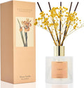 Reed Diffuser - Warm Vanilla Scented Diffuser with 8 Sticks Home Fragrance Reed Diffuser for Bathroom Shelf Decor